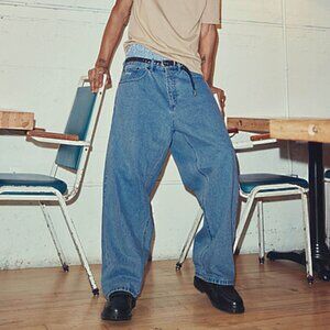 OBEY Bigwig Mens Baggy Jeans Men's Size 36x32 Loose Fit Light Wash Denim NWT